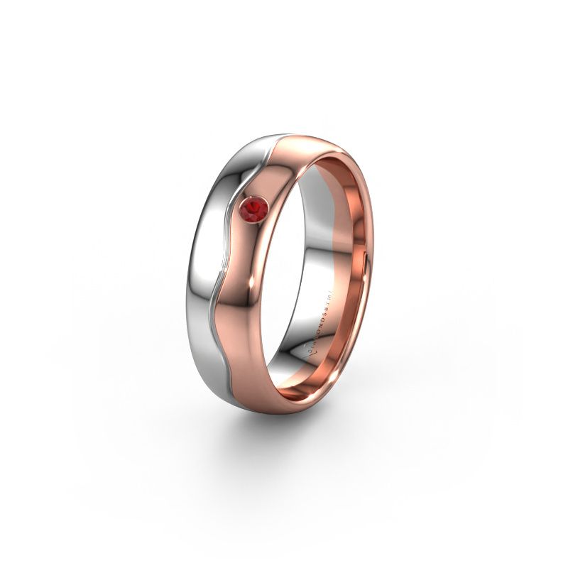 Wedding ring WH0701L36AP 585 white gold ruby ±6x1.7 mm