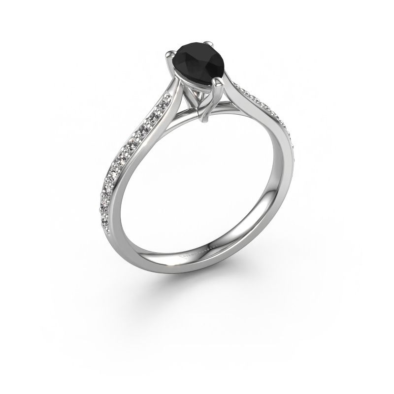 Verlobungsring Mignon PER 2 950 Platin Schwarz Diamant 0.839 crt