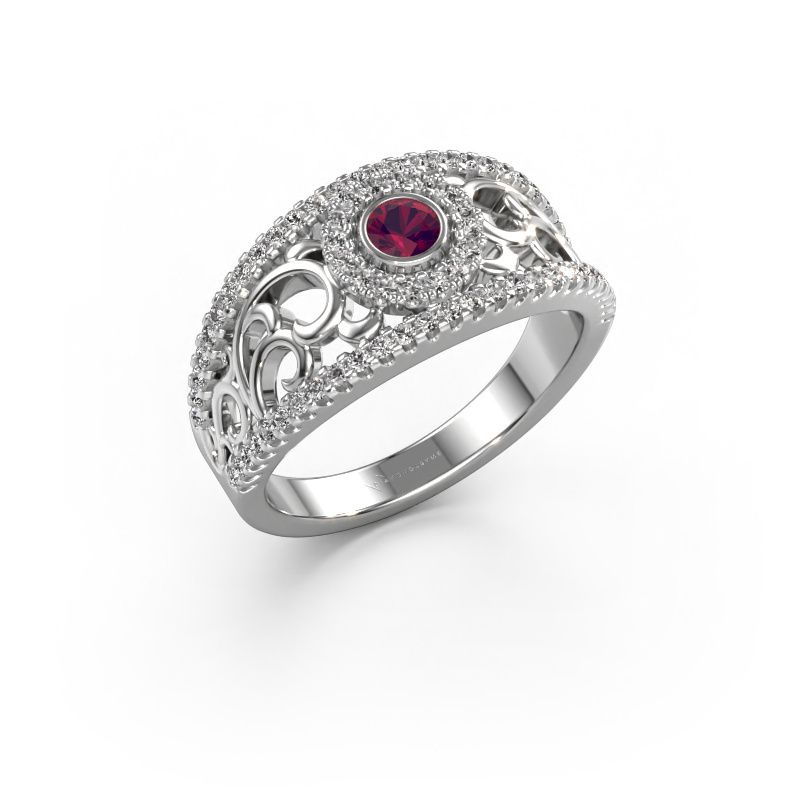 Ring Lavona 950 platina rhodoliet 3.4 mm