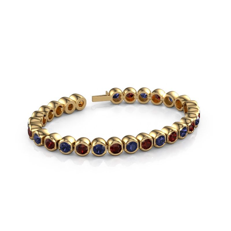 Tennis bracelet Bianca 5 mm 585 gold garnet 5 mm