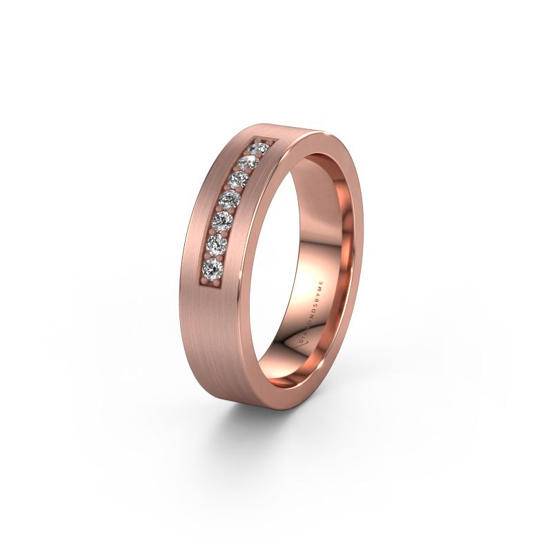 Trouwring WH0112L15BM 585 rosé goud lab-grown diamant ±5x2 mm