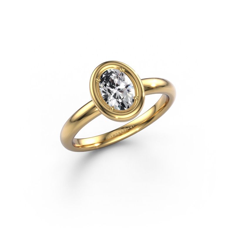 Engagement ring Noa OVL 585 gold lab grown diamond 0.70 crt