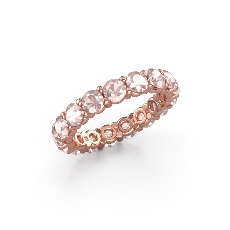 Stackable ring Heddy rnd 3.7 585 rose gold morganite champagne 3.7 mm