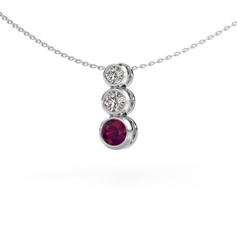Anhänger Linda 950 Platin Rhodolit 5 mm