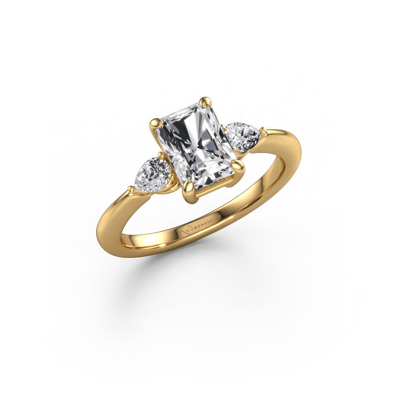 Forlovelsesring Chanou RAD 585 gull lab-diamant 1.92 crt