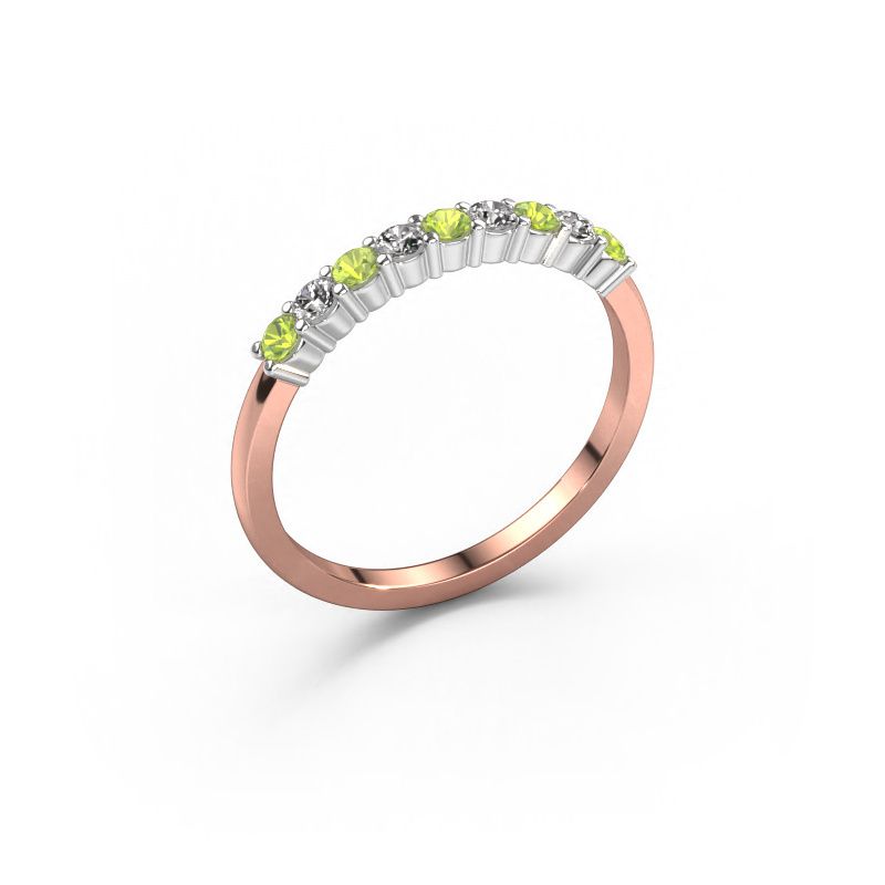 Ring Yasmin 9 585 Roségold Peridot 2.4 mm