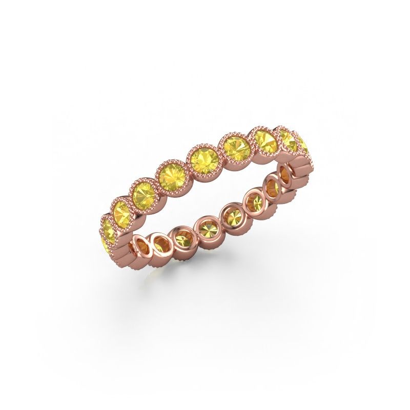 Ring Mariam 0.05 585 rose gold yellow sapphire 2.4 mm