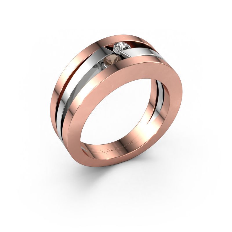 Bague Valerie 585 or rose quartz fumé 2.7 mm