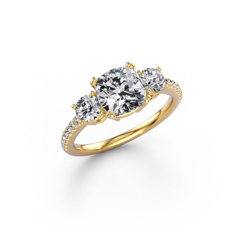 Engagement ring Dominique CUS 2 585 gold lab grown diamond 2.64 crt
