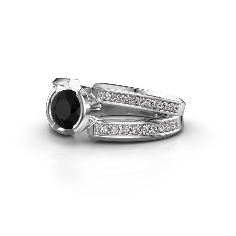 Image of Men's ring rowan<br/>950 platinum<br/>black diamond 1.30 crt