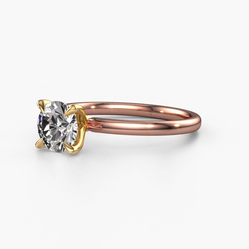 Image of Engagement Ring Crystal Rnd 1<br/>585 rose gold<br/>Diamond 1.00 crt