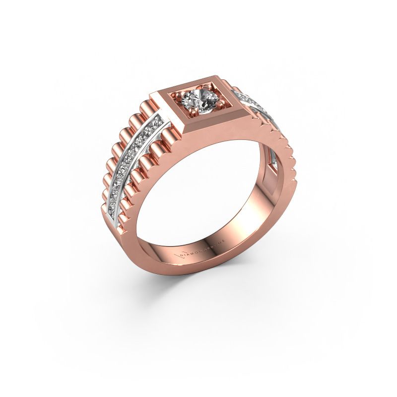 Herrenring Maikel 585 Roségold Diamant 0.54 crt