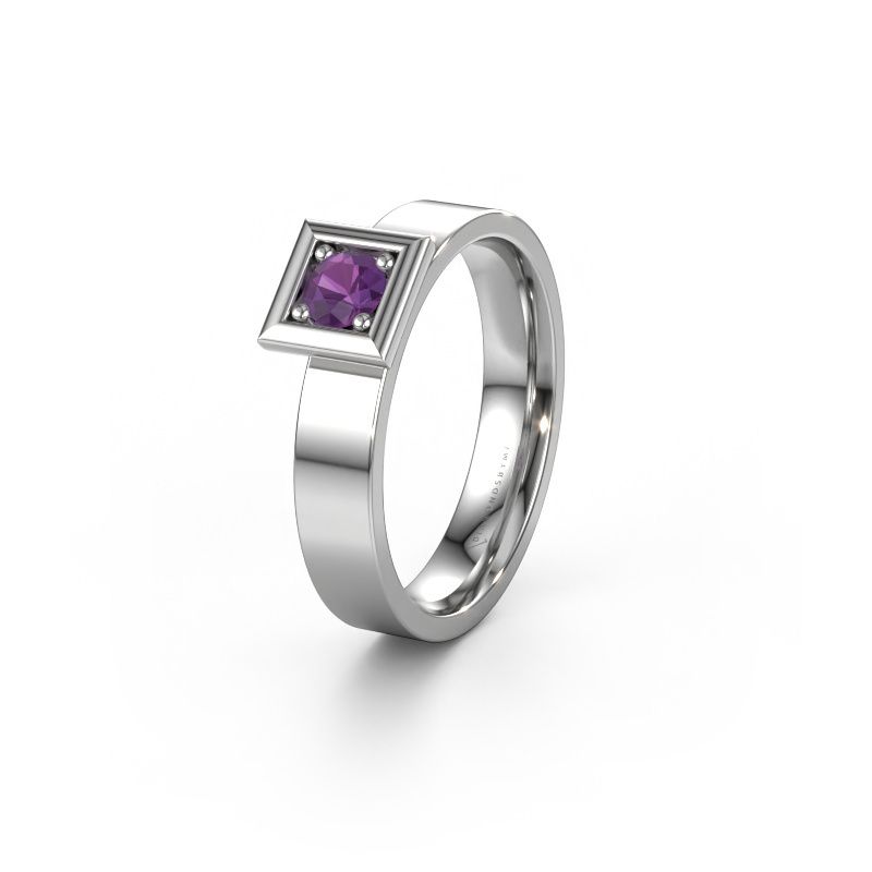 Wedding ring WH2112L14A 950 platinum amethyst ±4x1.7 mm