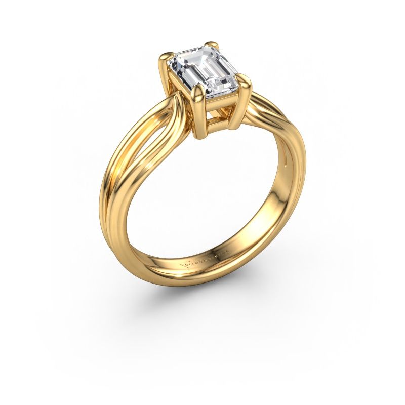 Engagement ring Antonia eme 1 585 gold lab grown diamond 1.15 crt