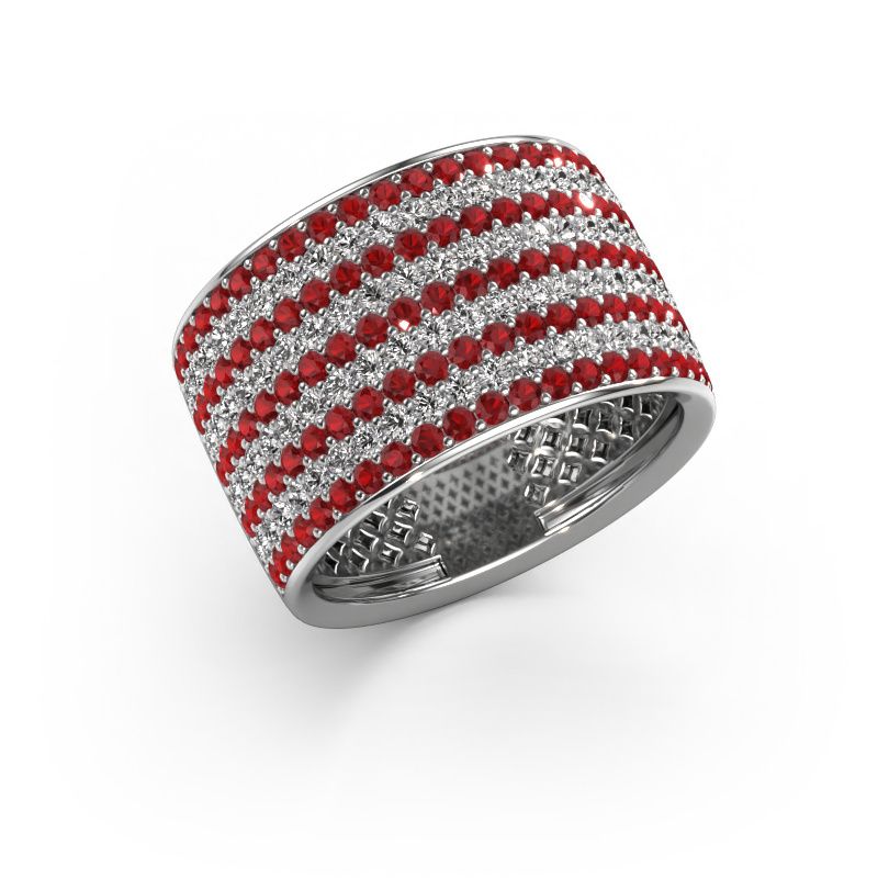 Bague Macy 585 or blanc rubis 1.4 mm