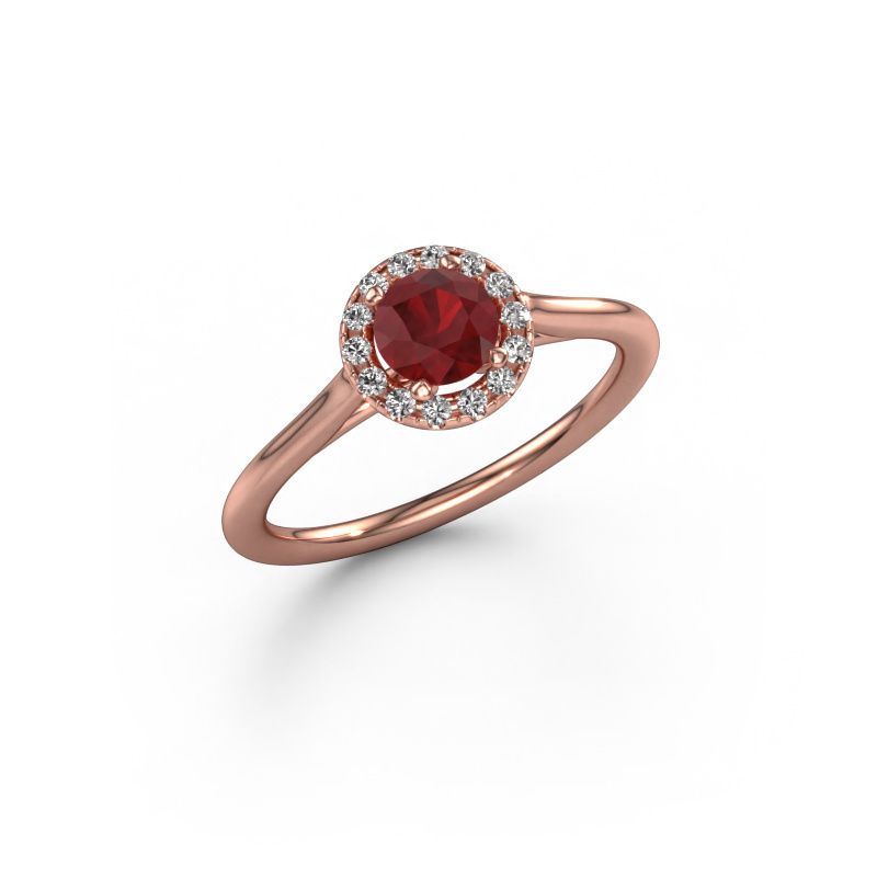 Engagement ring Seline rnd 1 585 rose gold ruby 5 mm