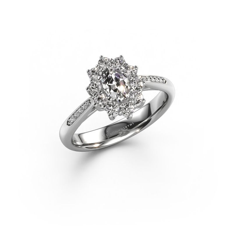 Engagement ring Leesa 2 585 white gold lab grown diamond 0.23 crt