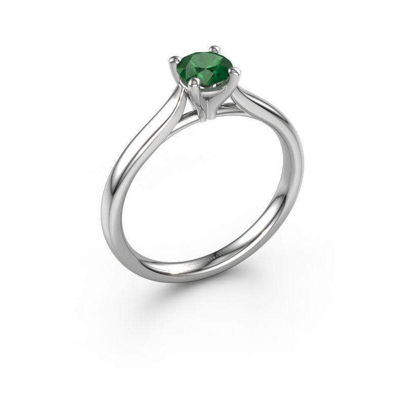 Verlobungsring Mignon RND 1 950 Platin Smaragd 5 mm