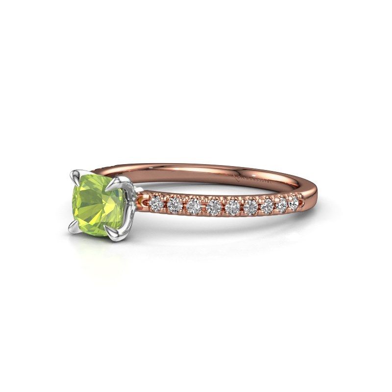 Image of Engagement Ring Crystal Cus 2<br/>585 rose gold<br/>Peridot 5 mm