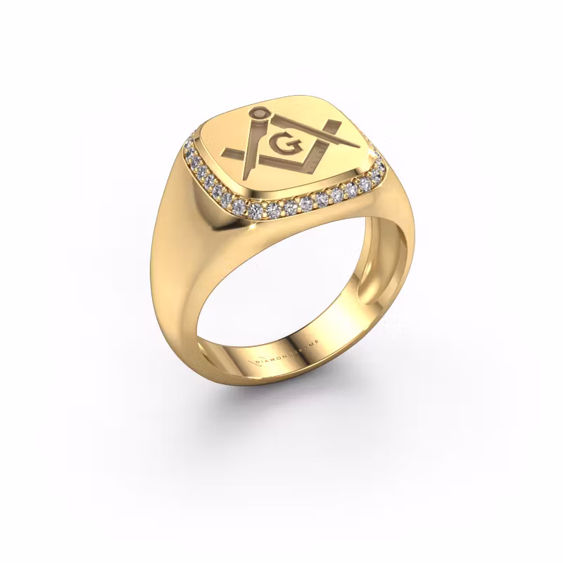 Men's ring Johan 1 585 gold diamond 0.255 crt