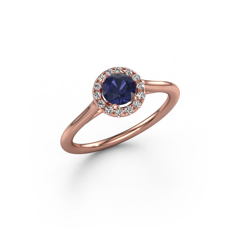 Engagement ring Seline rnd 1 585 rose gold sapphire 5 mm