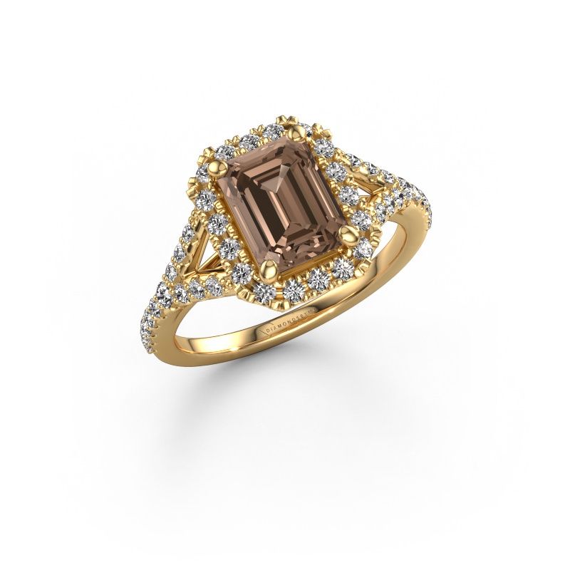 Engagement ring Kimber EME 585 gold brown diamond 2.236 crt