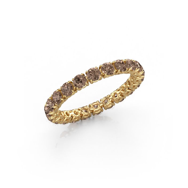 Ring Vivienne 2.7 585 gold brown diamond 1.68 crt