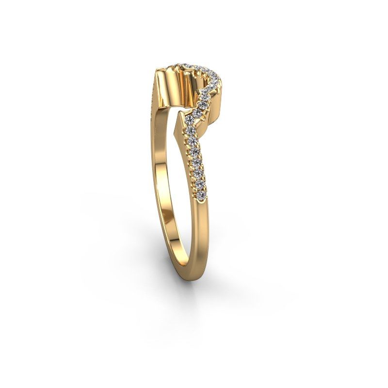 Afbeelding van Aanschuifring SRH0499C10H27<br/>585 goud<br/>Diamant 0.15 crt