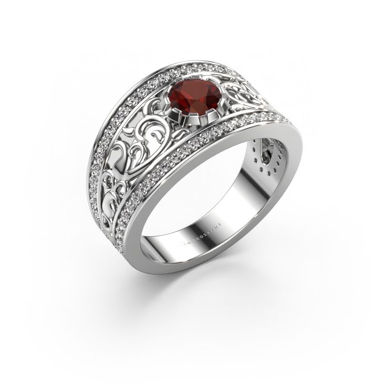 Ring Marilee 585 Weißgold Granat 5 mm