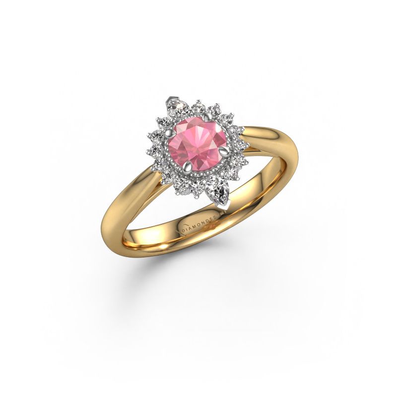 Engagement ring Susan 585 gold tourmaline pink 5 mm