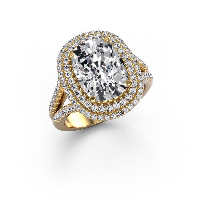 Engagement ring Elvie CSH 585 gold lab grown diamond 5.155 crt