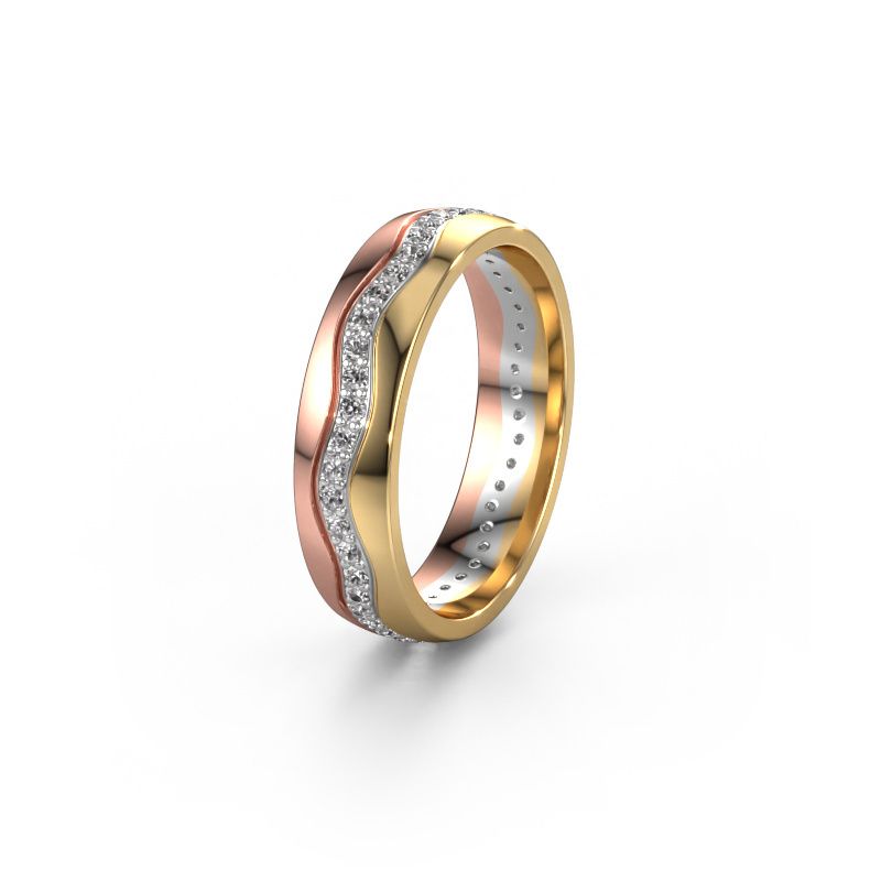 Ehering WH0803L25AP 585 Roségold Lab-grown Diamant ±5x1.7 mm