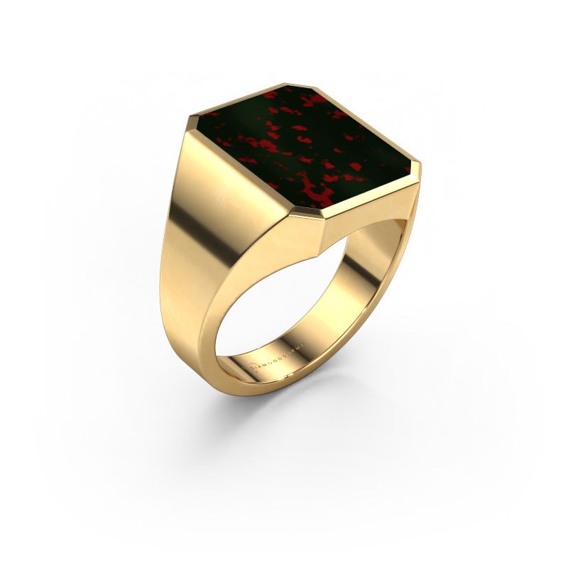 Signetring Lars 4 585 gult guld blodsten 15x12 mm