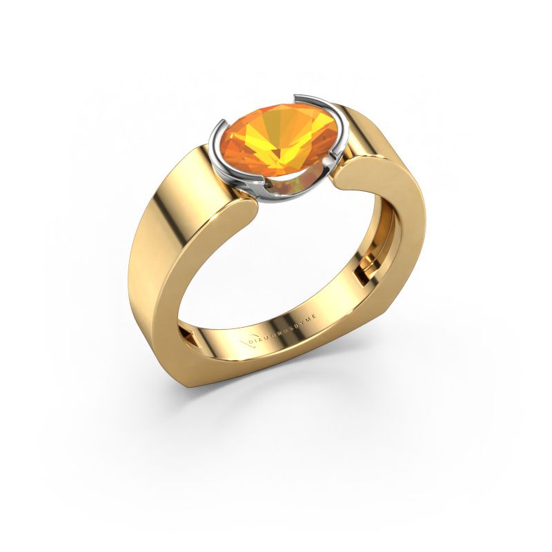 Anillo Tonya 585 oro citrino 8x6 mm