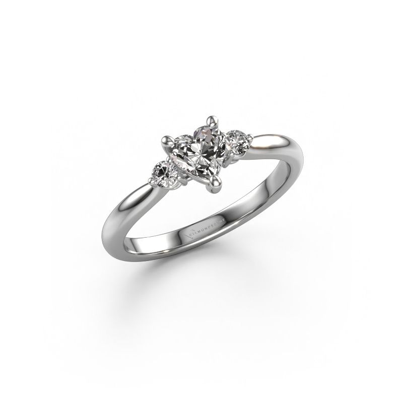 Verlobungsring Lieselot HRT 950 Platin Zirkonia 5 mm