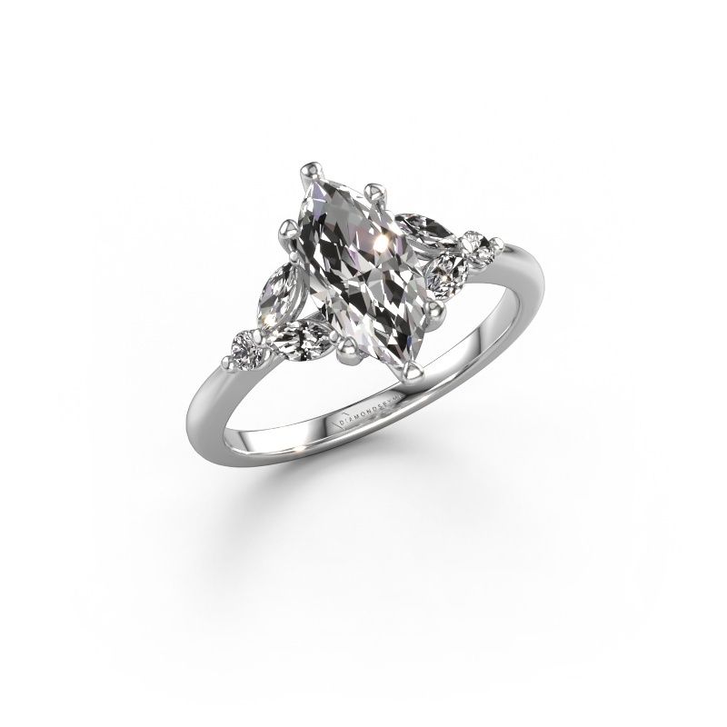 Engagement ring Megan MRQ 585 white gold diamond 1.25 crt