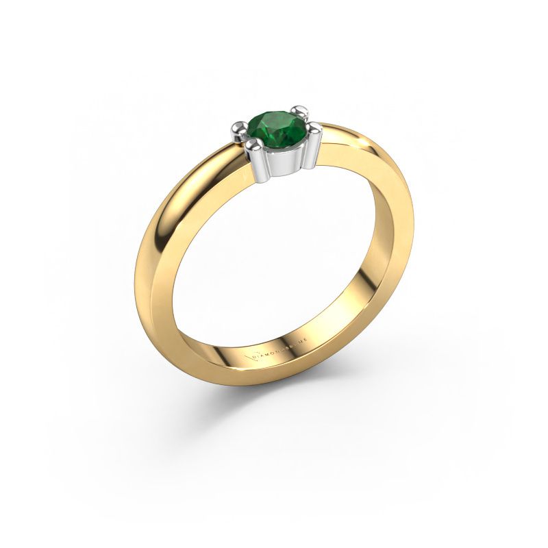 Ring Yasmin 1 585 gold emerald 4 mm