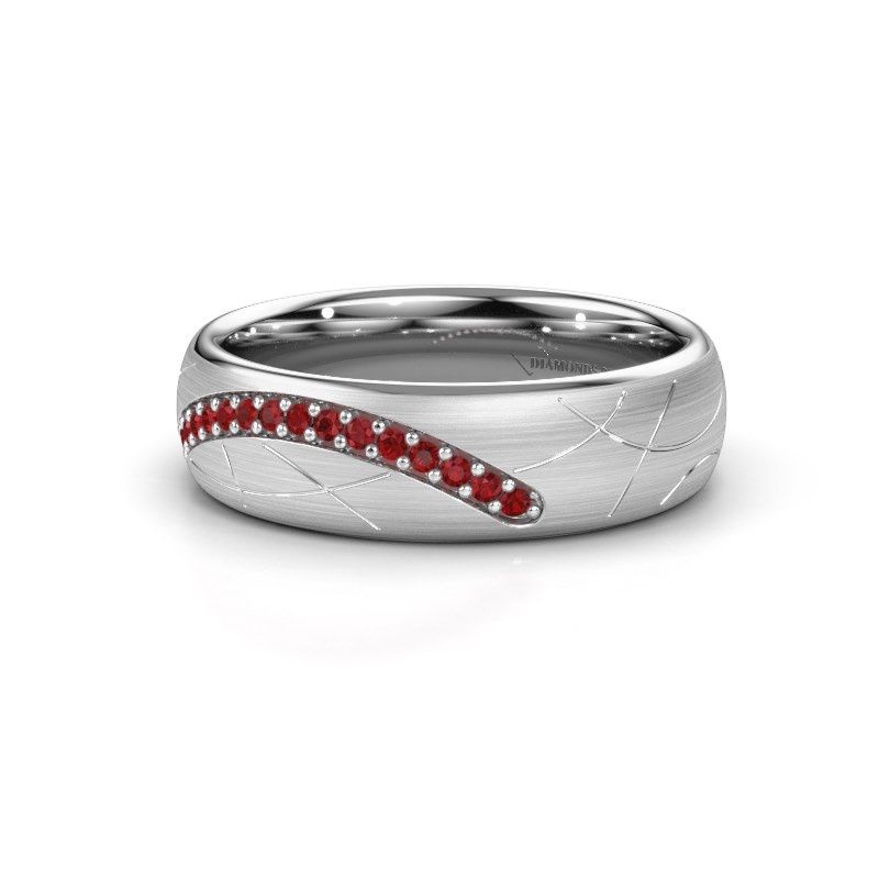 Image of Wedding ring WH2060L36CM<br/>950 platinum ±6x2.2 mm<br/>Ruby