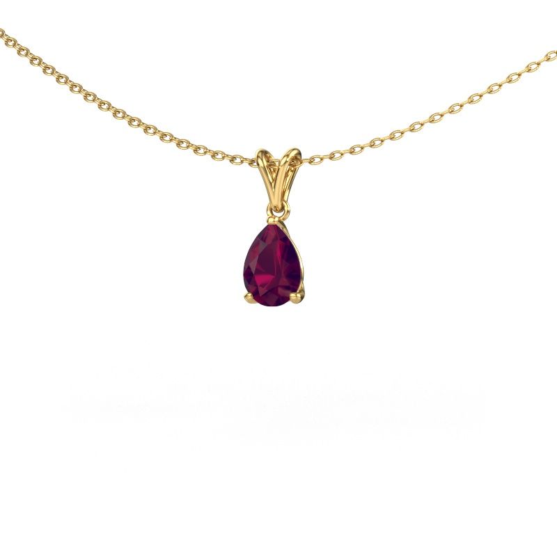 Hanger Sam PER 585 goud rhodoliet 7x5 mm