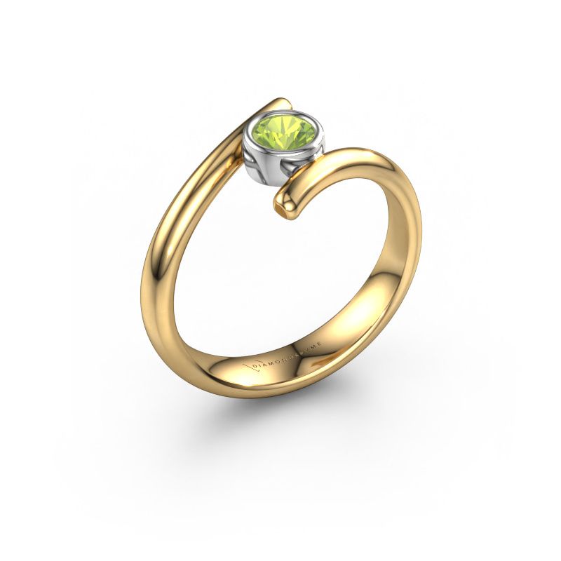 Ring Mary 585 Gold Peridot 4 mm
