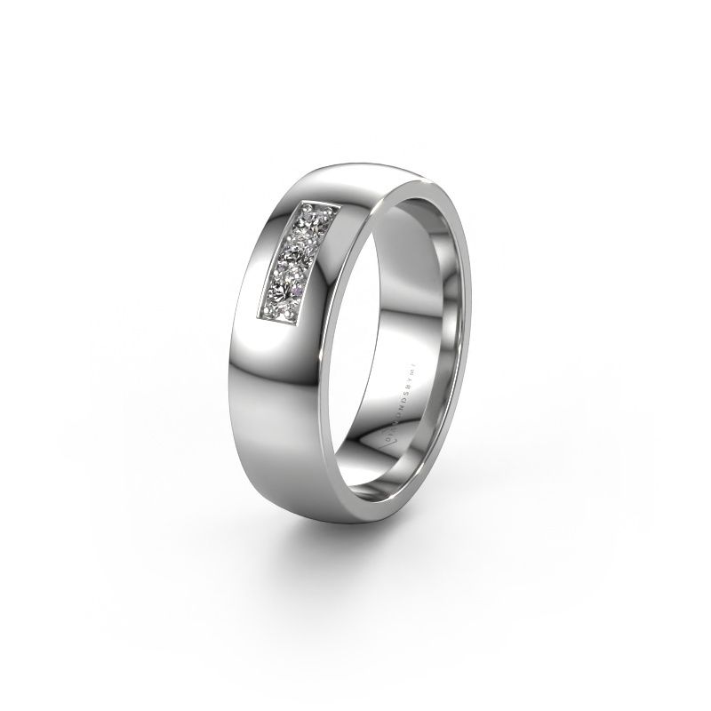 Trouwring WH0110L26BP 950 platina lab-grown diamant ±6 x 2 mm