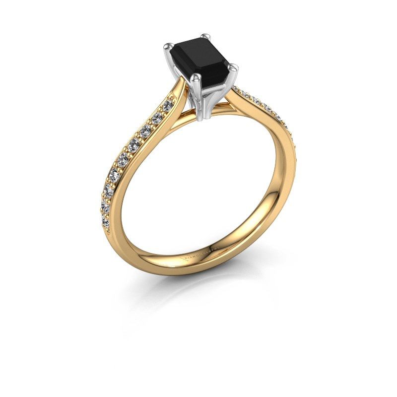 Afbeelding van Verlovingsring Mignon eme 2 585 goud zwarte diamant 1.079 crt