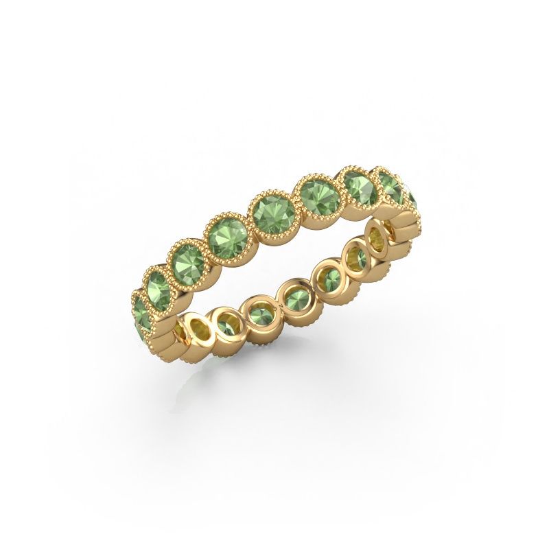 Ring Mariam 0.07 585 Gold Turmalin grün 2.7 mm