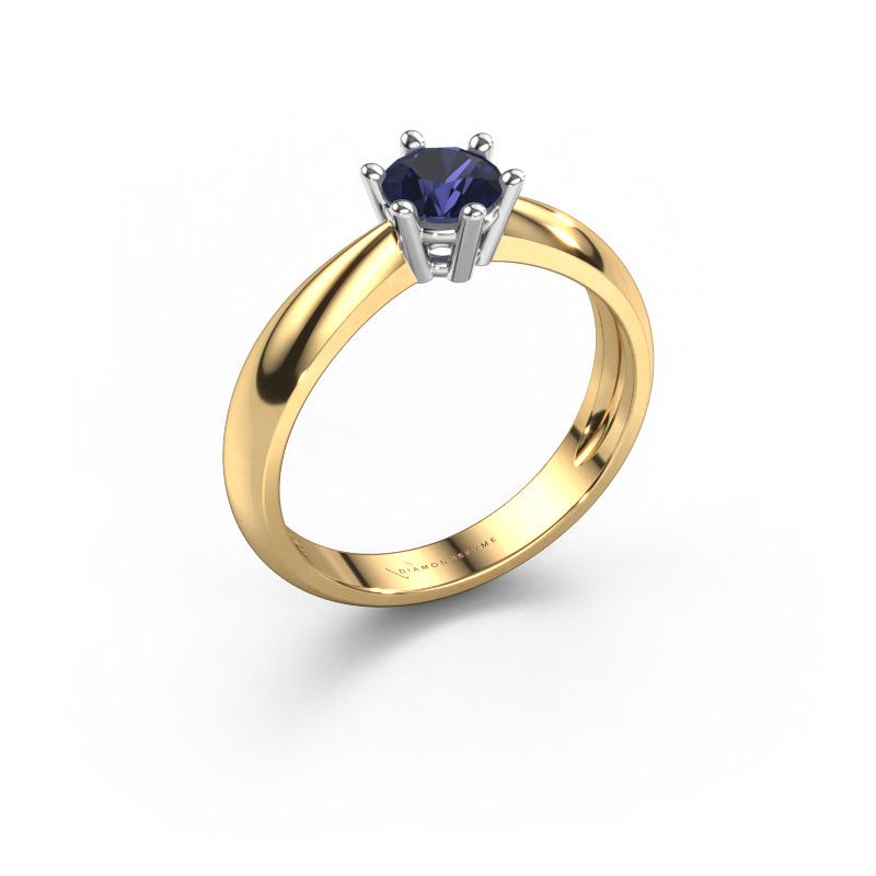 Bague de fiançailles Fay 585 or jaune saphir 5 mm