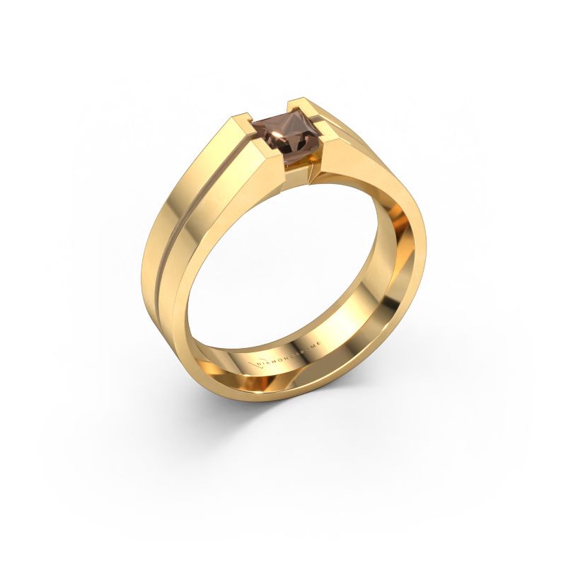 Men's ring Stefan 585 gold brown diamond 0.50 crt