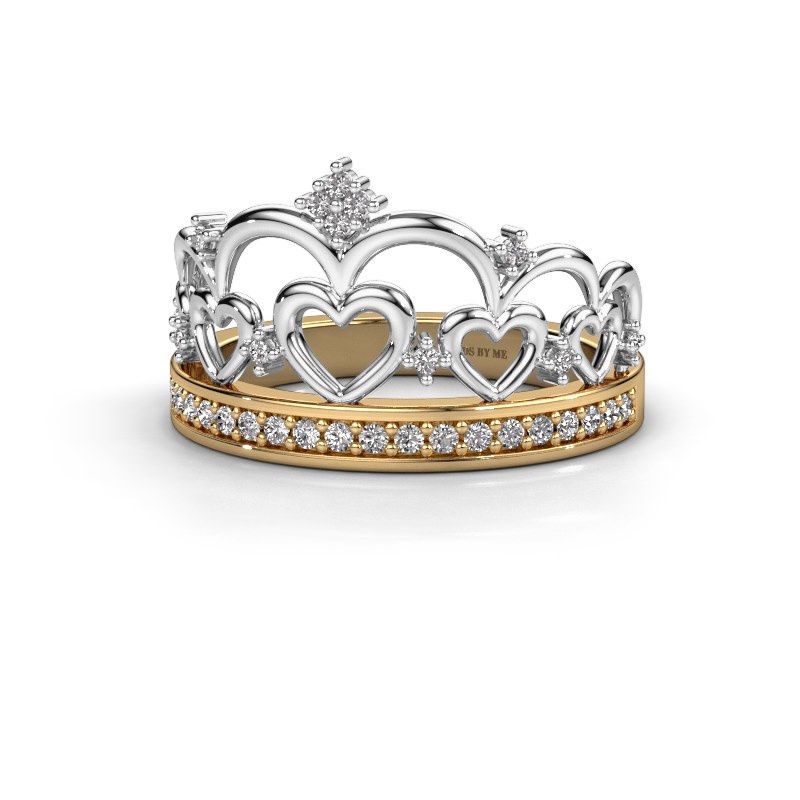 Afbeelding van Ring Kroon 2 585 goud diamant 0.238 crt