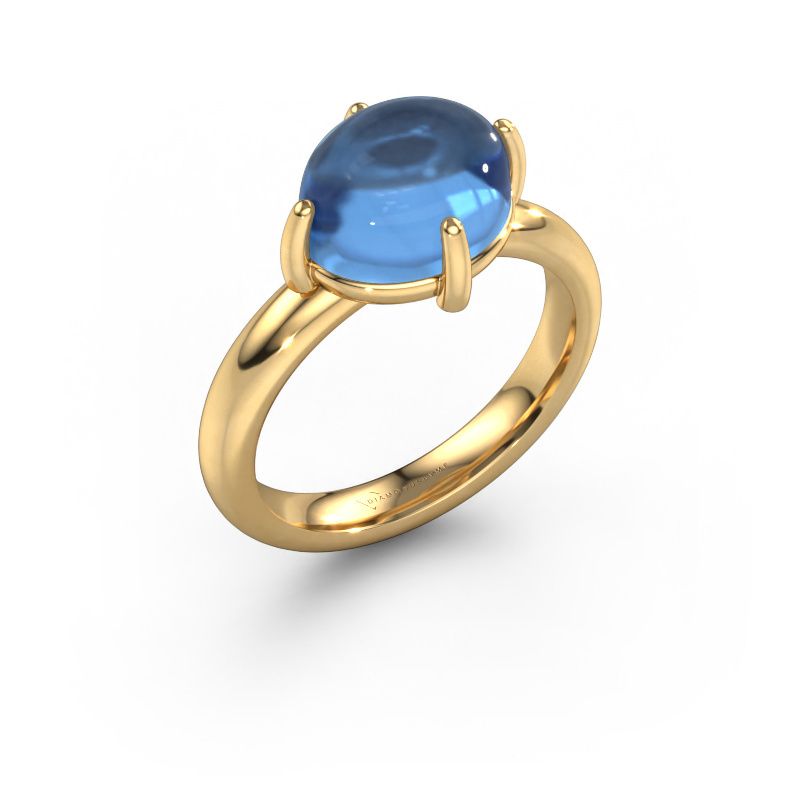 Ring Melodee 585 gold blue topaz 10x8 mm