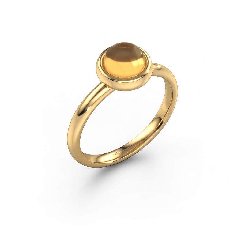 Ring Blossom RND 585 gold citrin 5 mm