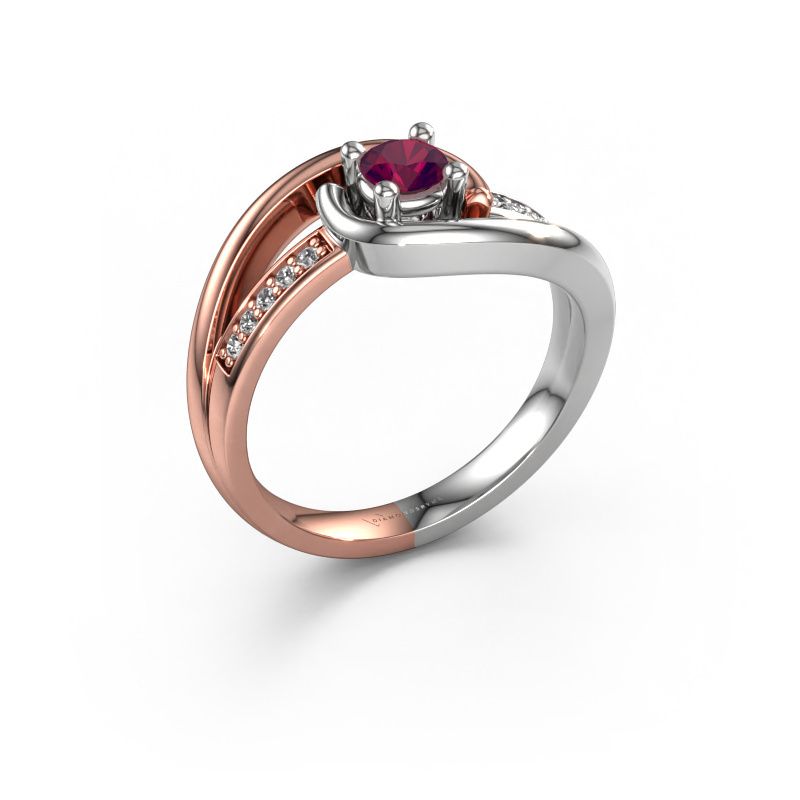 Ring Aylin 585 rose gold rhodolite 4 mm