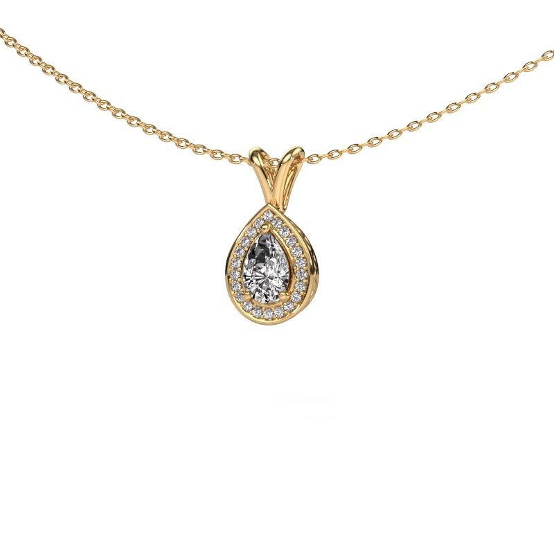 Anhänger Barbar 585 Gold Zirkonia 6x4 mm